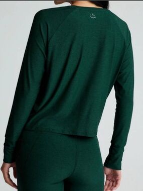 Beyond yoga Featherweight Daydreamer Pullover Dark Spruce Green Heather